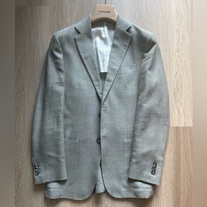 Gently Used Sage Green Wool Silk Linen Cashmere Blend Suitsupply Blazer (38R)